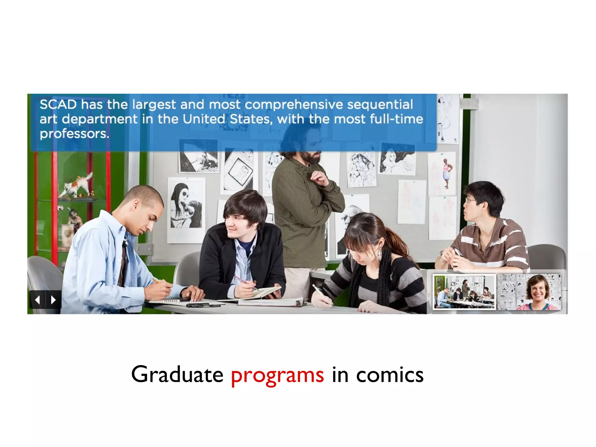 Graduate programs in comics

 