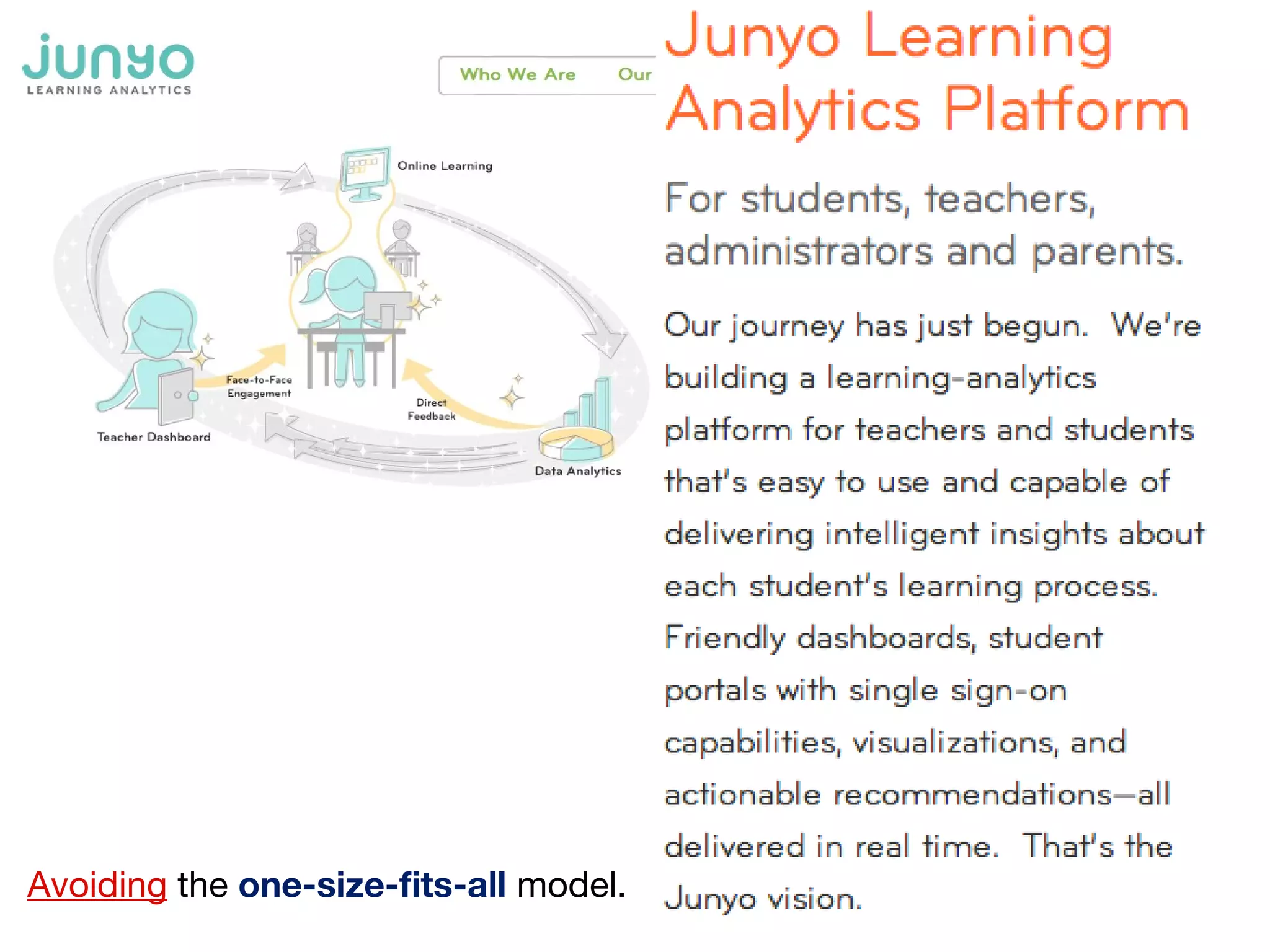 Avoiding the one-size-fits-all model.

 