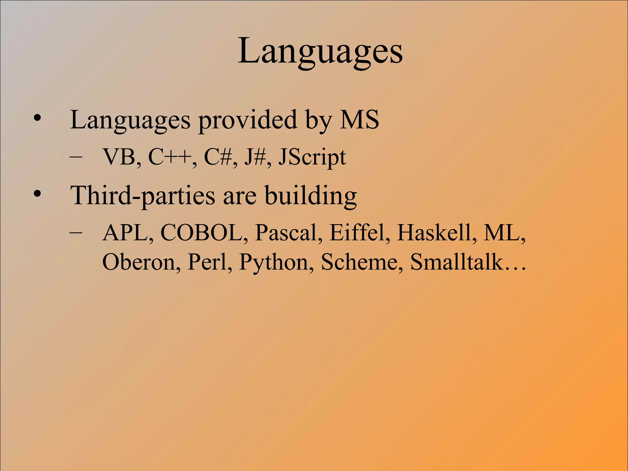 .Net Overview -- Training (Lesson 1) | PPT