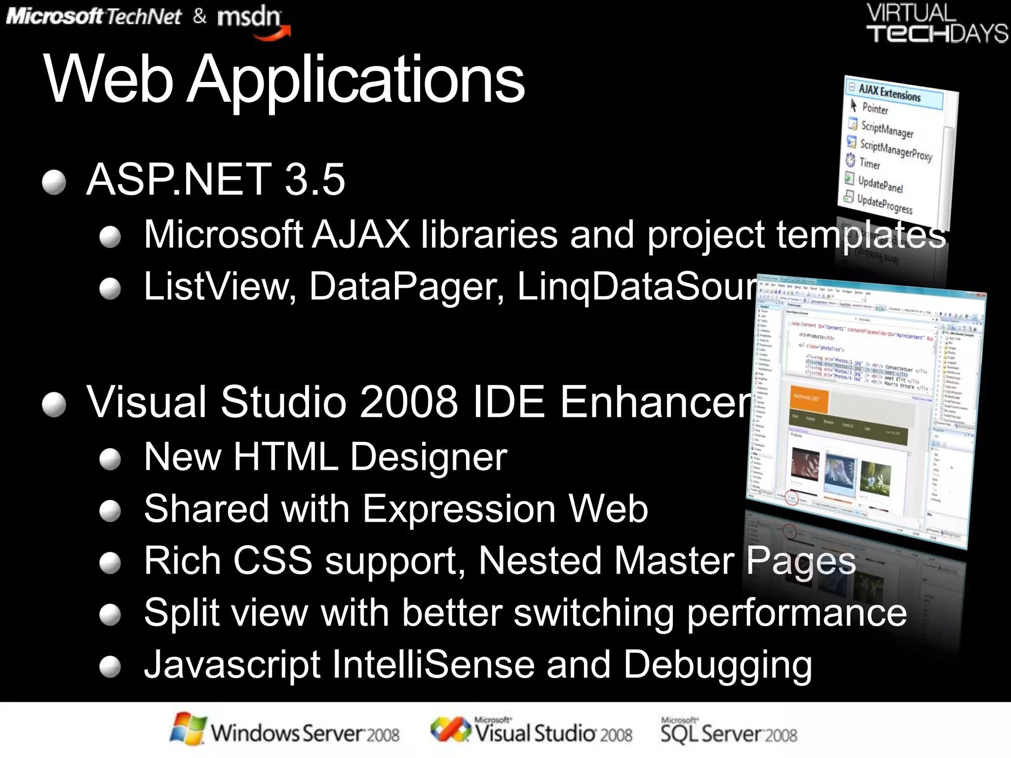 .net 3.5 and vs 2008