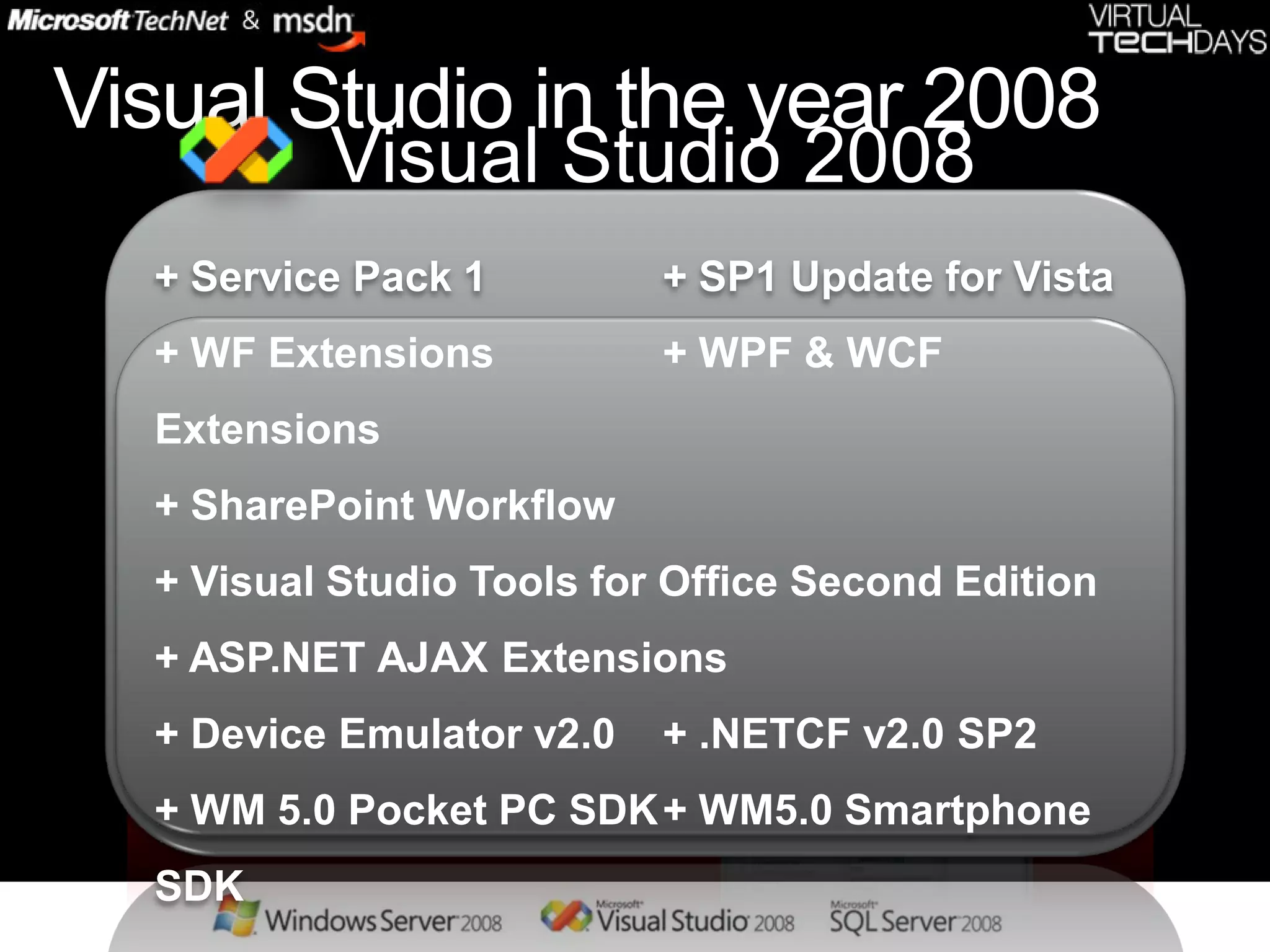 .net 3.5 and vs 2008