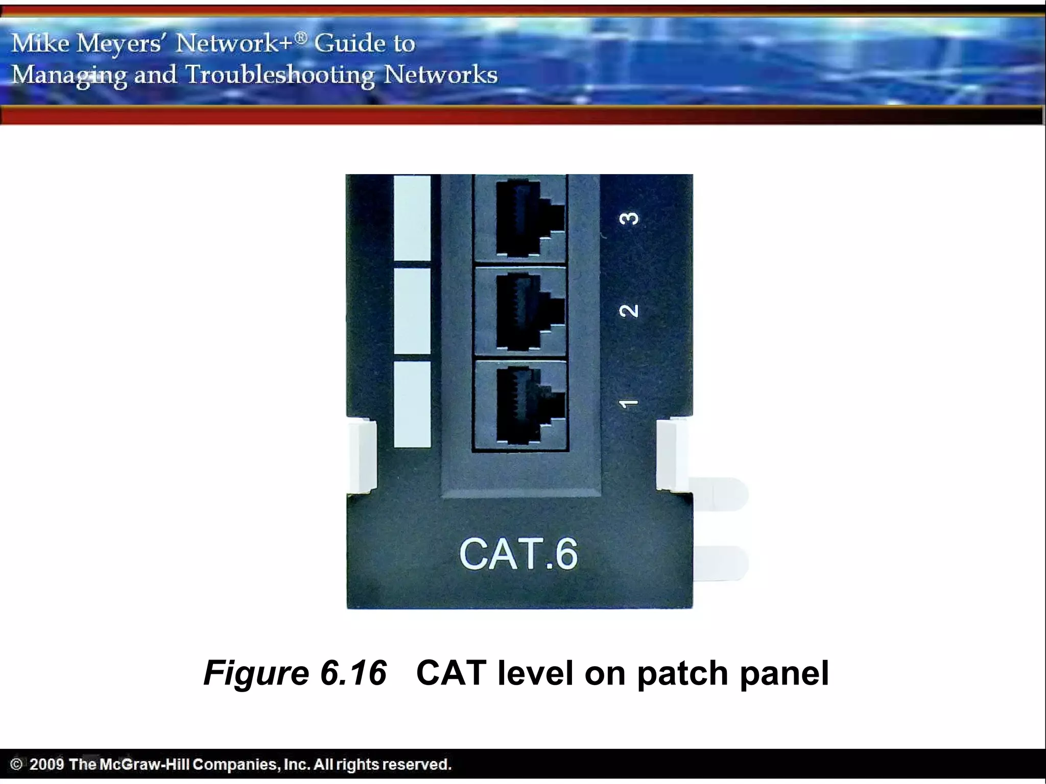 Figure 6.16 CAT level on patch panel
 