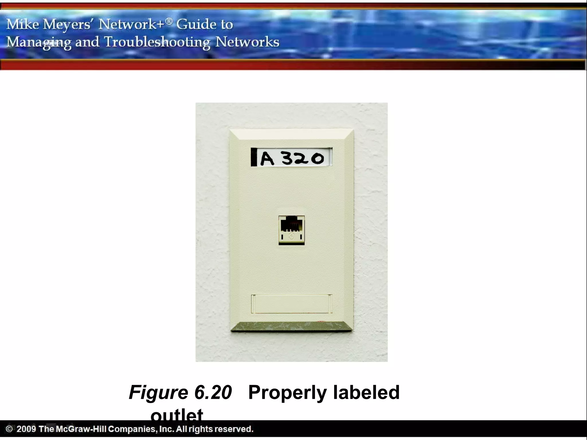 Figure 6.20 Properly labeled
  outlet
 