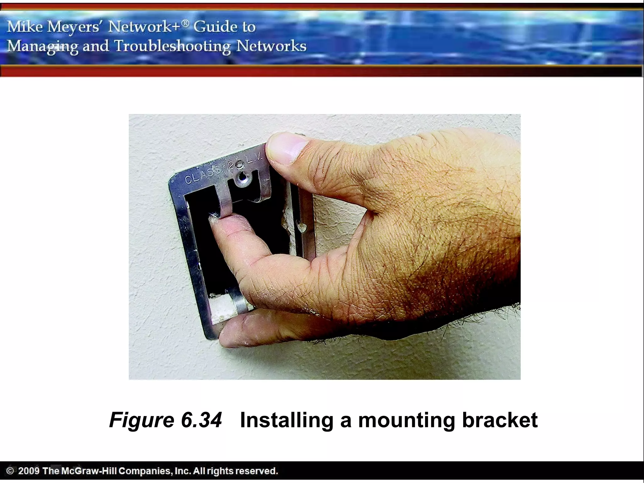 Figure 6.34 Installing a mounting bracket
 