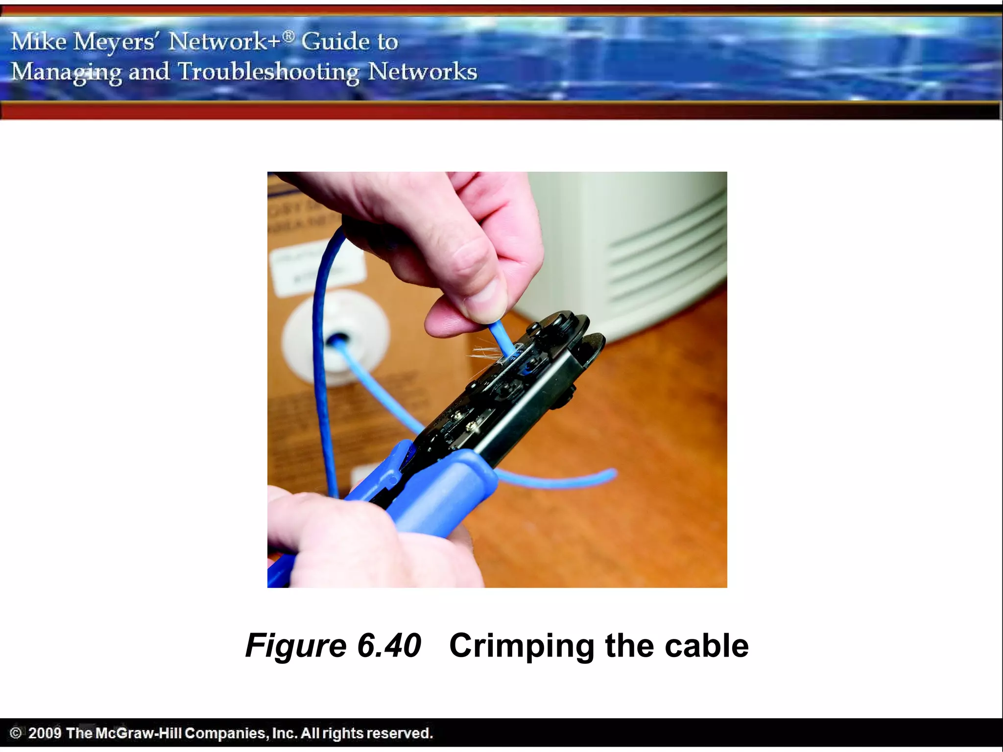 Figure 6.40 Crimping the cable
 