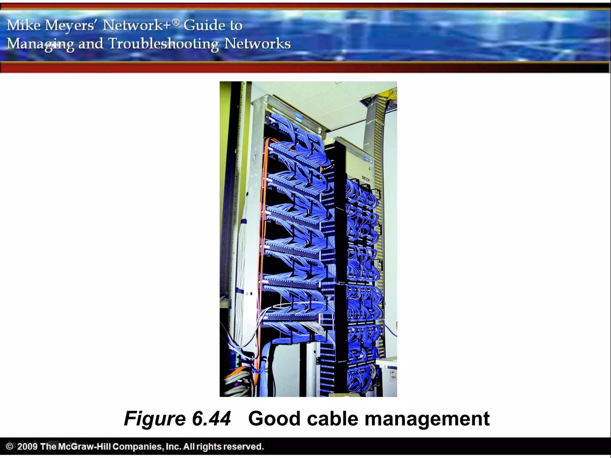 Figure 6.44 Good cable management
 