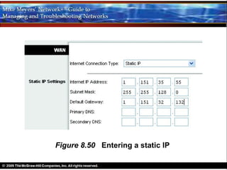 Figure 8.50 Entering a static IP
 
