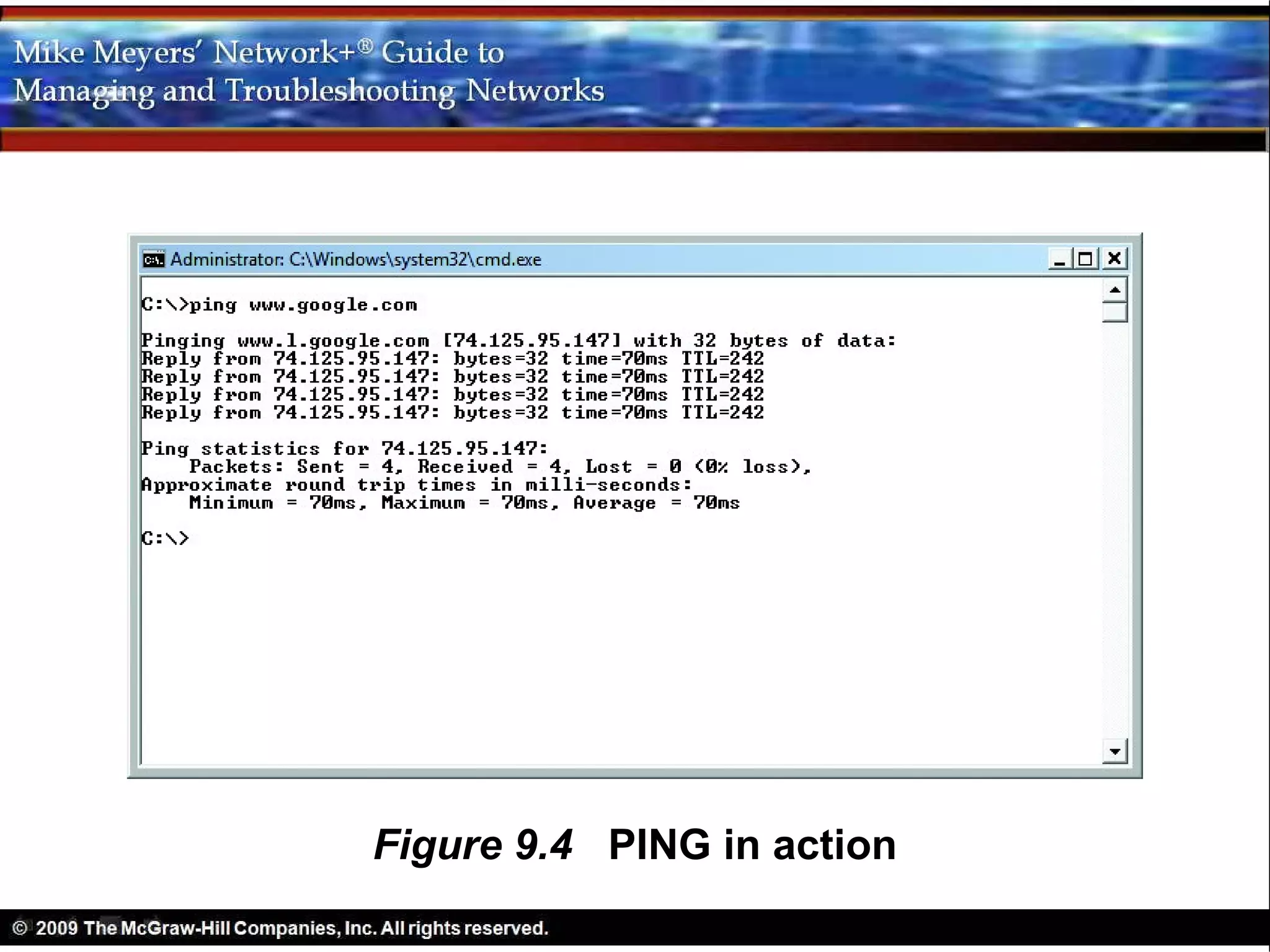 Figure 9.4 PING in action
 