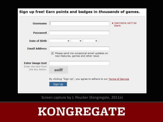 Screen capture by J. Peucker (Kongregate, 2011e)
 