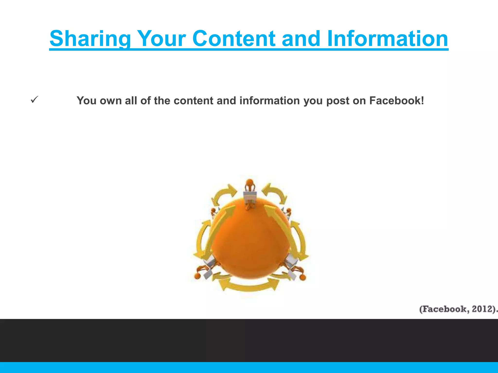 Sharing Your Content and Information


You own all of the content and information you post on Facebook!

 