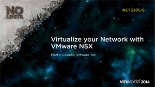 Virtualize your Network with
VMware NSX
NET3305-S
Martin Casado, VMware, Inc
 