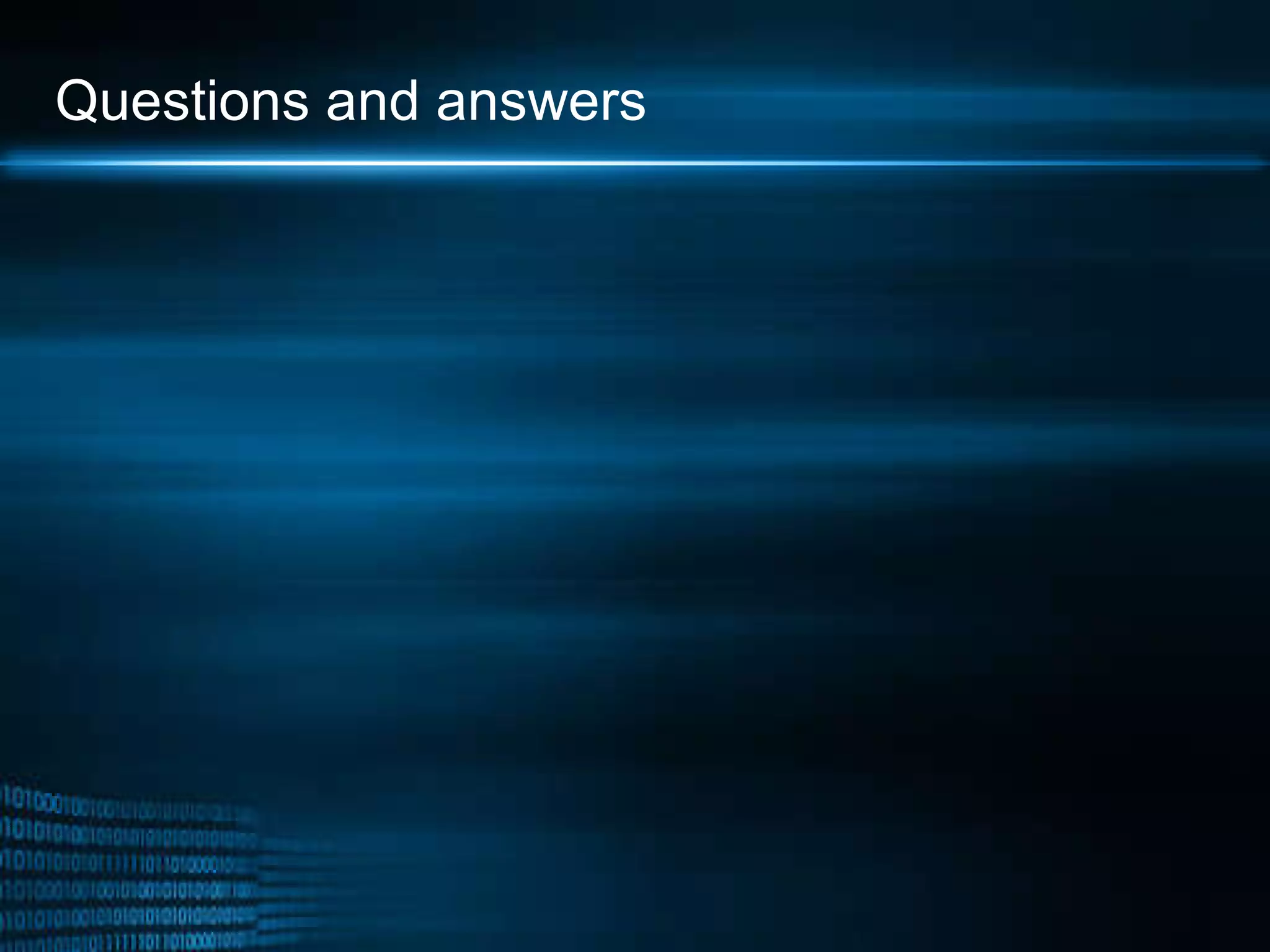 Questions and answers 
