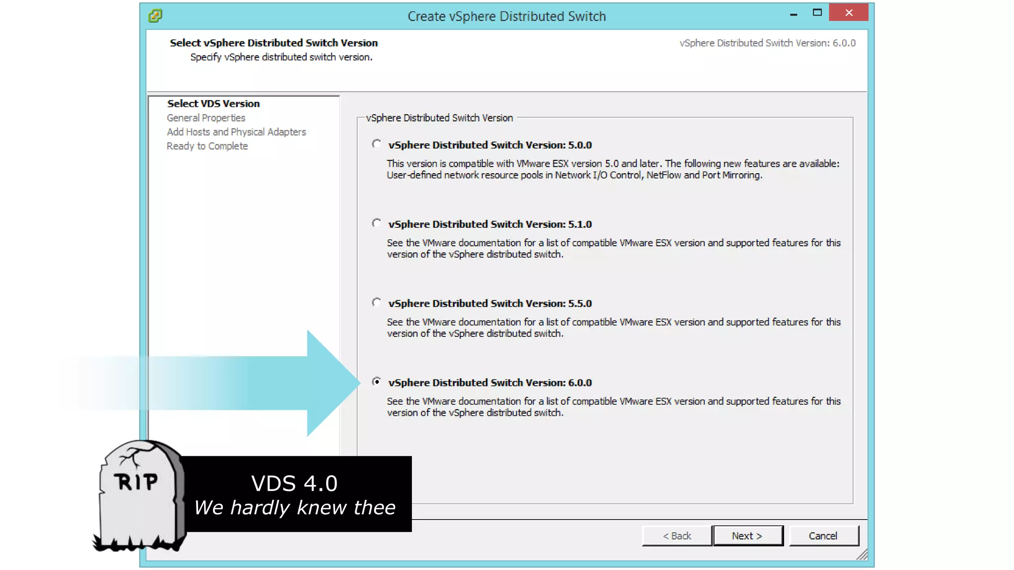 VDS 4.0
We hardly knew thee
 