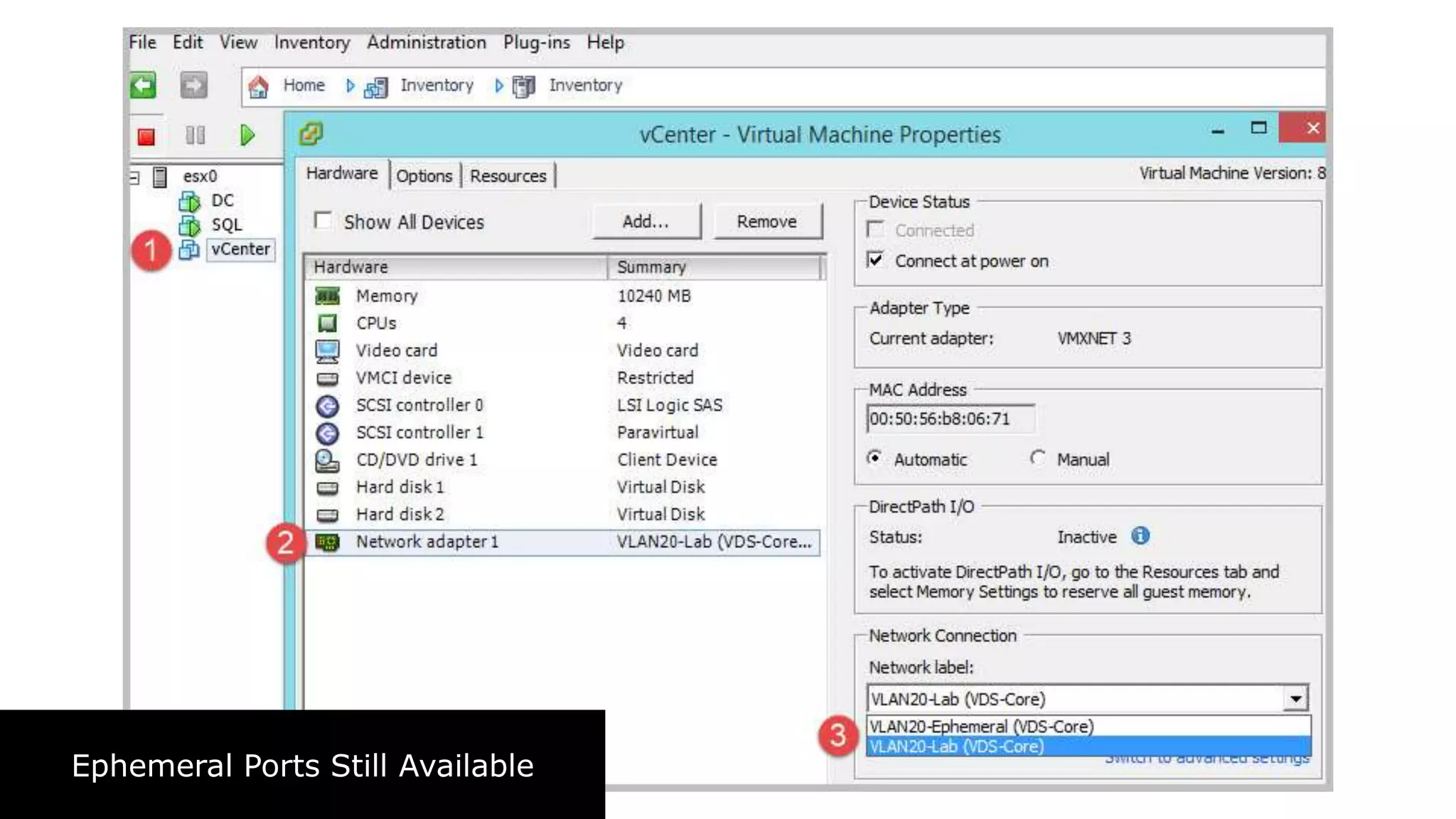 Ephemeral Ports Still Available
 