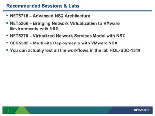 VMworld 2013: Deploying VMware NSX Network Virtualization | PDF