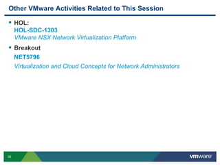VMworld 2013: Advanced VMware NSX Architecture | PDF