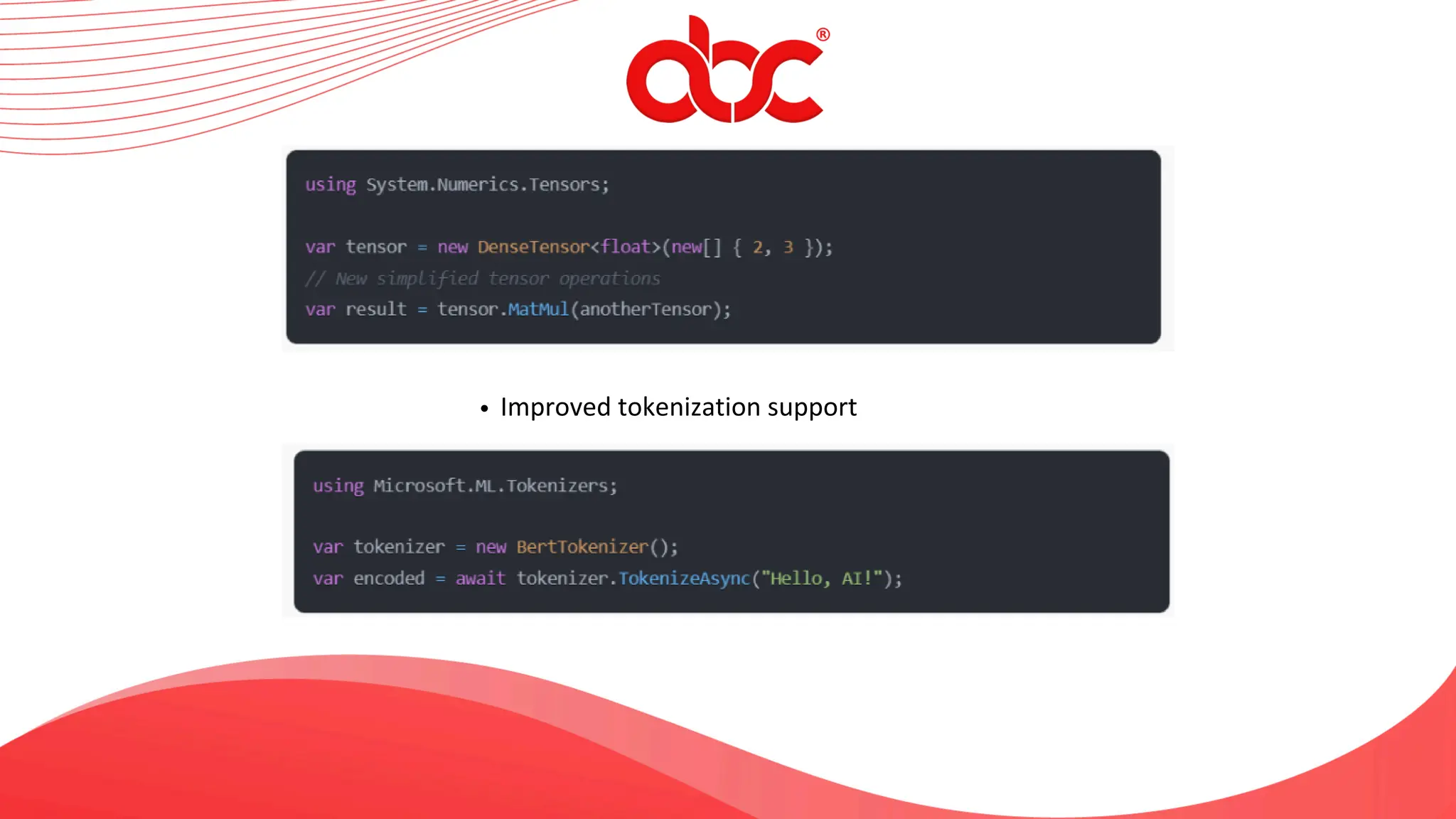 Improved tokenization support
 