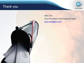 Alex Tan Vice President International Sales [email_address]   Thank you 