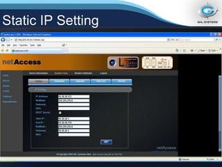 Static IP Setting 