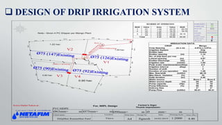  DESIGN OF DRIP IRRIGATION SYSTEM
 