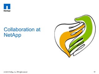 Collaboration at
NetApp




                   17
 
