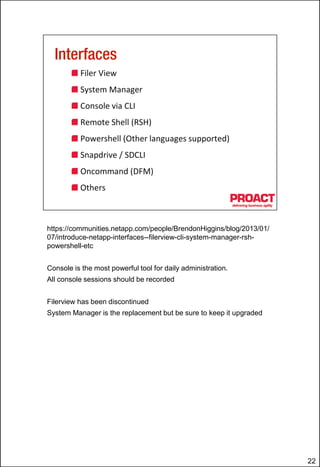 NetApp Administration and Best Practice, Brendon Higgins, Proact UK | PDF