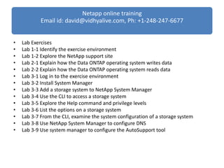 Netapp Training Netapp online training-30Hours Classes, 30Hours Lab,Assignments ...