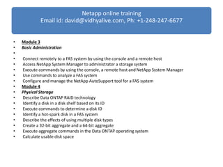 Netapp Training Netapp online training-30Hours Classes, 30Hours Lab,Assignments ...