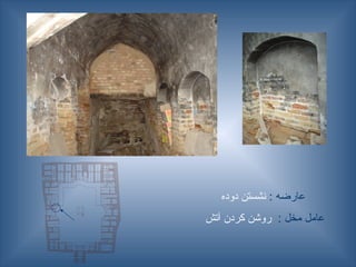 : ‫عارضه‬
‫دوده‬ ‫نشستن‬
: ‫مخل‬ ‫عامل‬
‫آتش‬ ‫كردن‬ ‫روشن‬
 