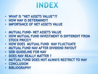 Net assets value of mutual fund | PPTX
