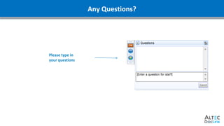 www.altec-inc.com @DocLinkbyAltec
Please type in
your questions
Any Questions?
 
