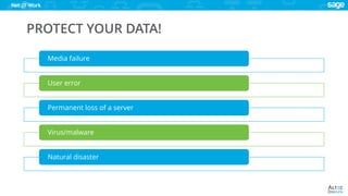 www.altec-inc.com @DocLinkbyAltec
PROTECT YOUR DATA!
Media failure
User error
Permanent loss of a server
Virus/malware
Natural disaster
 