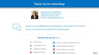 www.altec-inc.com @DocLinkbyAltec
Thank You For Attending!
Connect with
800-719-3307
www.netatwork.com
netatwork.com/blog
Net@Work YouTube
Follow us on Twitter: @netatwork_corp
Follow Net@Work on LinkedIn
Follow Net@Work on Google+
Follow Net@Work on Facebook
Contact your Net@Work Account Manager for any questions or concerns.
Or you can reach out to us via the information below!
Kelly Hummel| Net@Work
Sage ERP Practice Director
(P) 800-719-3307 x 6621
(E) khummel@netatwork.com
 