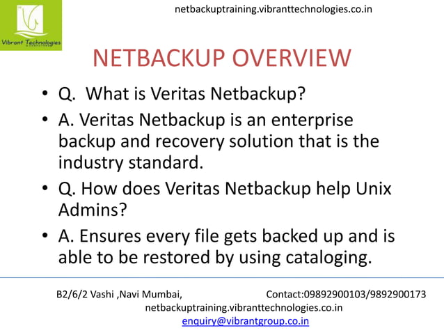 Netbackup training-course-navi-mumbai-netbackup-course-provider-navi ...