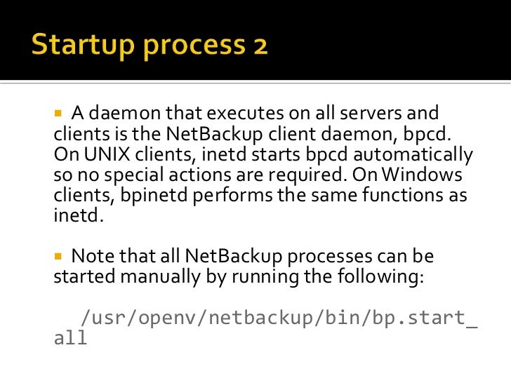 Netbackup 6.5 backup process