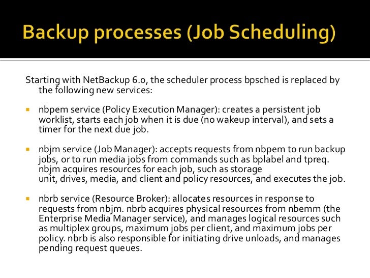 Netbackup 6.5 backup process