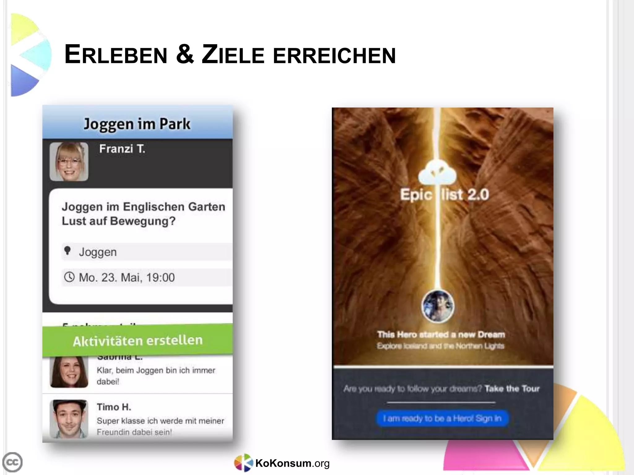 KoKonsum.org
ERLEBEN & ZIELE ERREICHEN
 