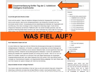 WAS FIEL AUF?
 