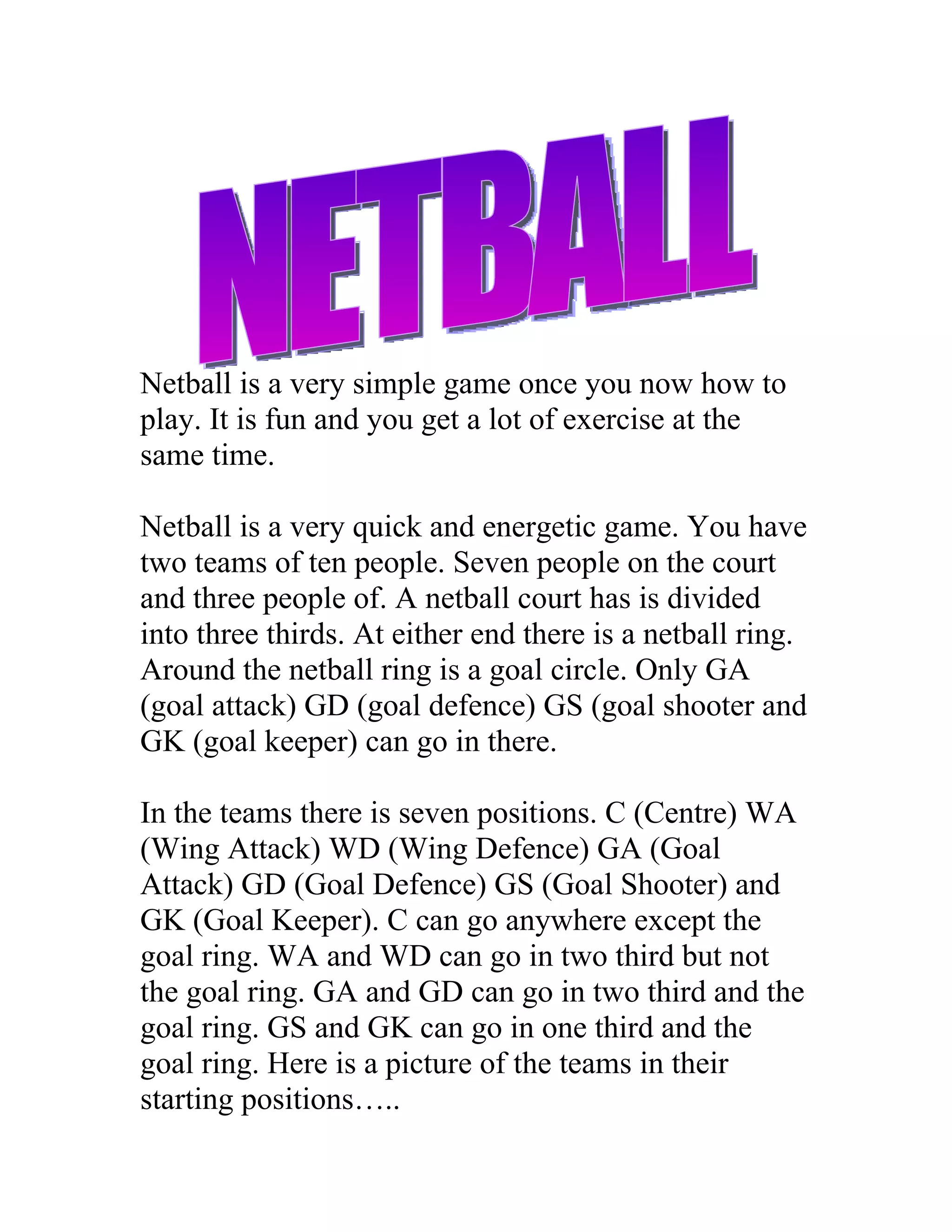 Netball | DOC