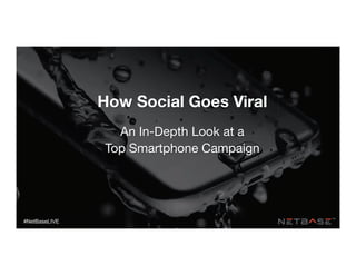 How Social Goes Viral !"
"
An In-Depth Look at a"
Top Smartphone Campaign !!
#NetBaseLIVE
 