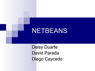 NETBEANS Deisy Duarte David Parada Diego Caycedo  