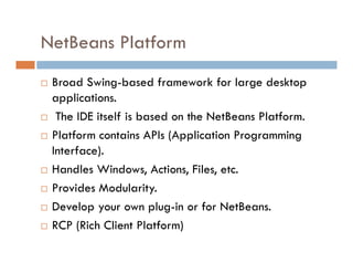 NetBeans IDE & Platform | PPT image.