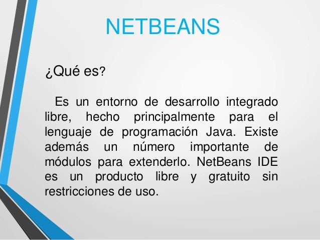 Que Es Netbeans Portafolio Netbeans