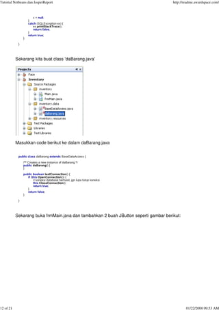 Netbeans jasper-tutorial | PDF