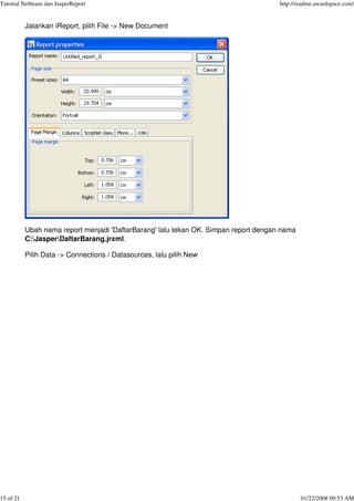 Netbeans jasper-tutorial | PDF