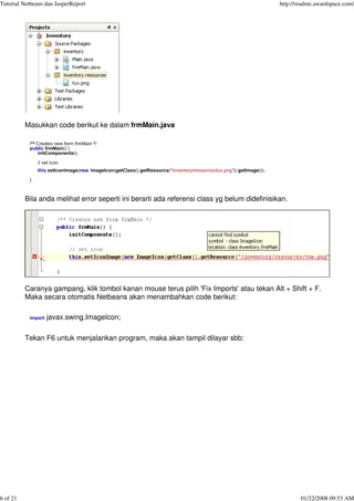 Netbeans jasper-tutorial | PDF