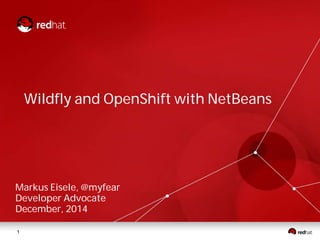 Markus Eisele, @myfear 
Developer Advocate 
December, 2014 
1 
Wildfly and OpenShift with NetBeans 
 