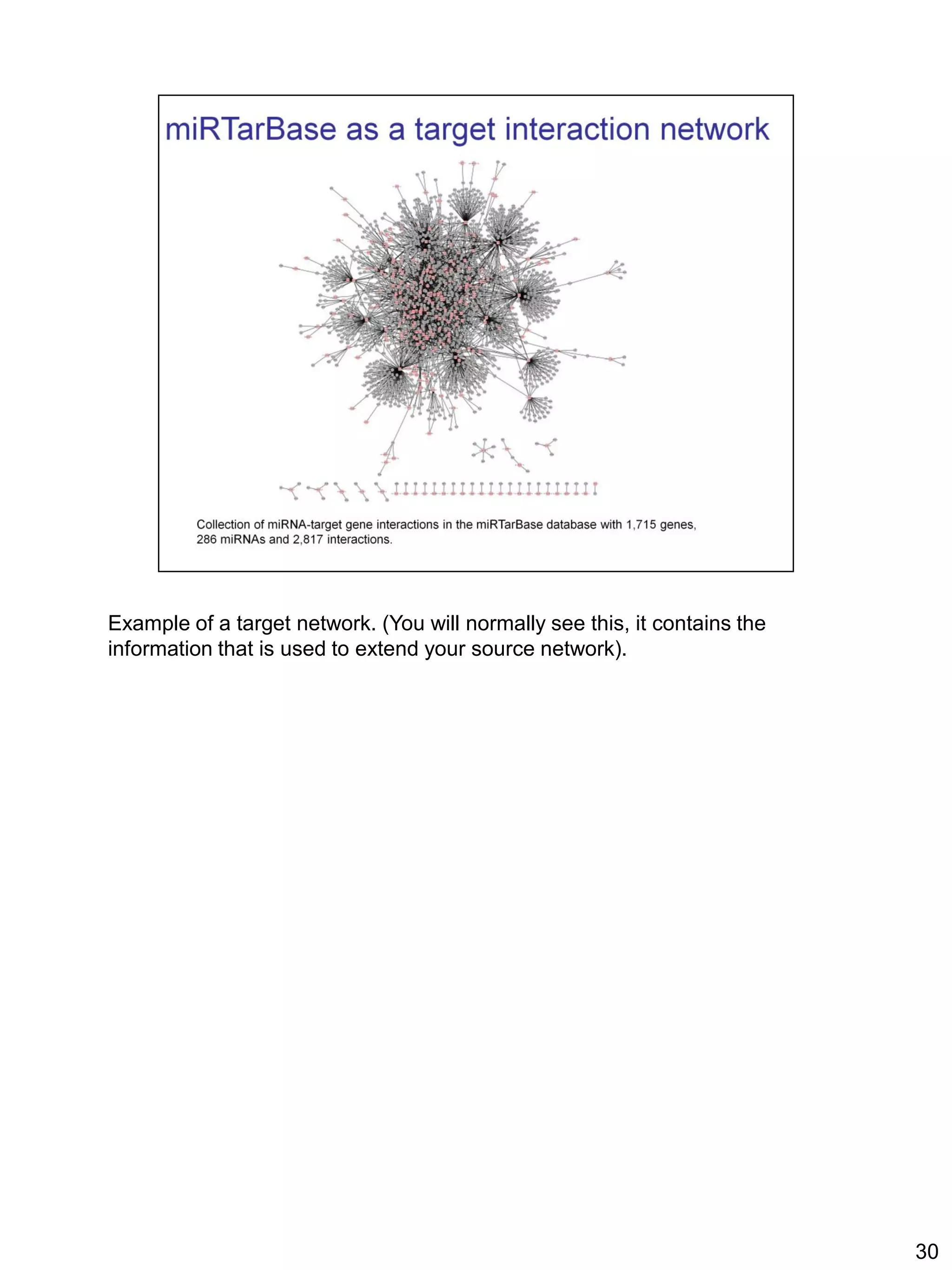 Example of a target network. (You will normally see this, it contains the
information that is used to extend your source network).




                                                                            30
 
