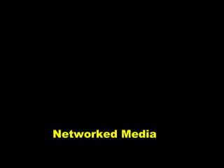 Networked People Networked Texts Networked Media Networked World Networked Time 