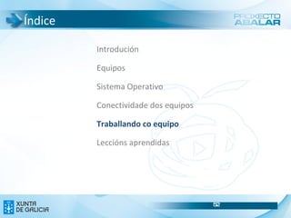 Sistema Operativo Os alumnos e os docentes terán acceso tanto ao escritorio de Netbook Edition como ao de GNOME. Ao iniciar a sesión coma usuario, por defecto iníciase co escritorio  Netbook Edition . Como cambio de escritorio? Para cambiar de escritorio unha vez iniciada a sesión,  siga os seguintes pasos: Acceda a e seleccione a opción “ Cerrar sesión…” 